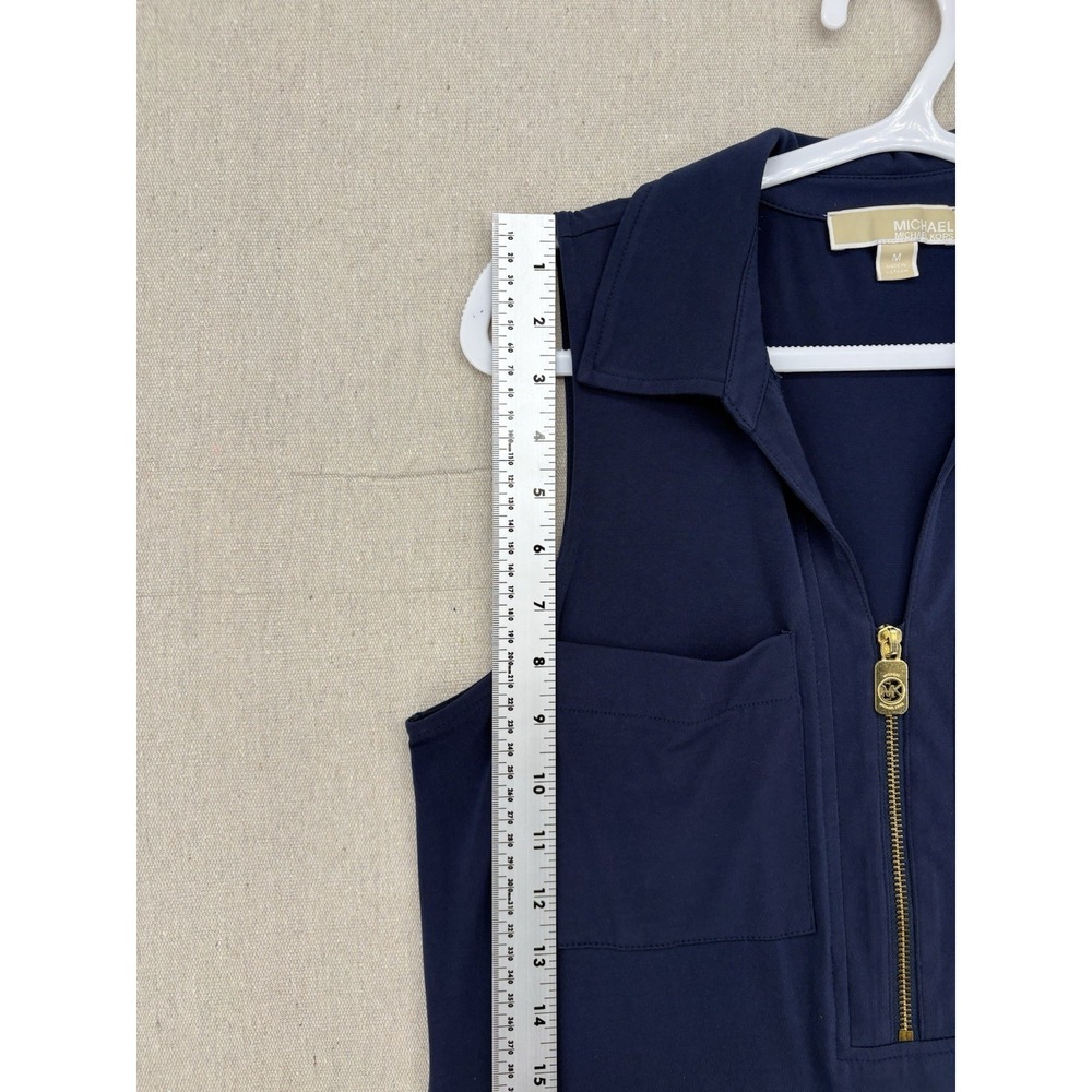 Michael Kors Sleeveless Half Zip MIDI Shift Dress Women's Size Medium - Picture 13 of 15